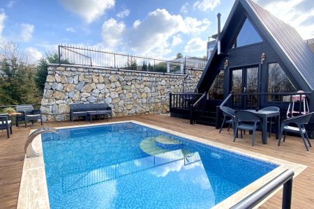 Sapanca Brown Wooden Bungalov